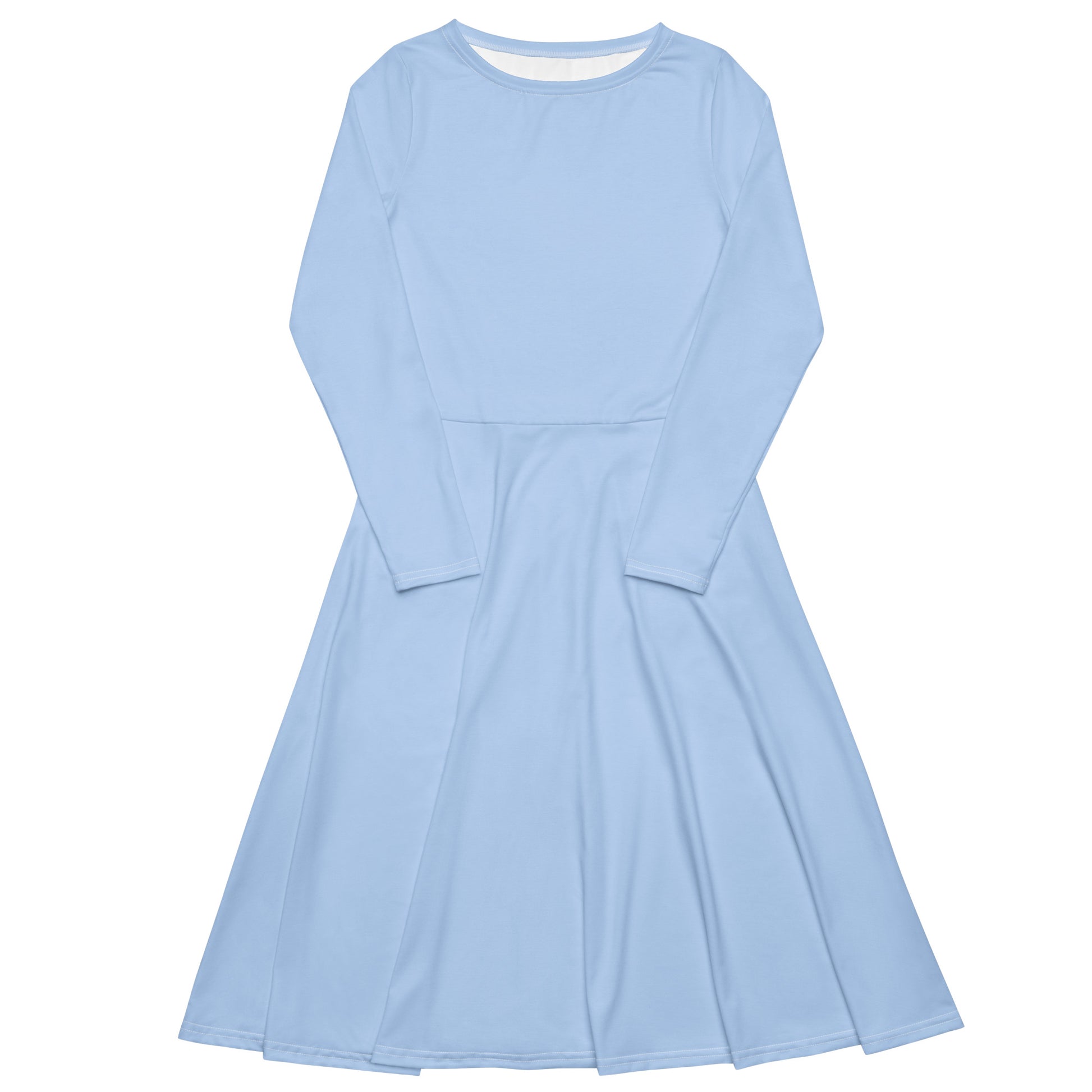 Long Sleeve Midi Dress - Baby Blue Hamilton Coates Long Sleeve Midi Dress - Baby Blue Hamilton Coates