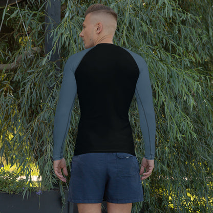 Men's Rash Guard - Black with Grey Sleeves