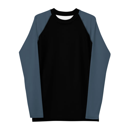 Rashguard für Herren – Schwarz mit grauen Ärmeln