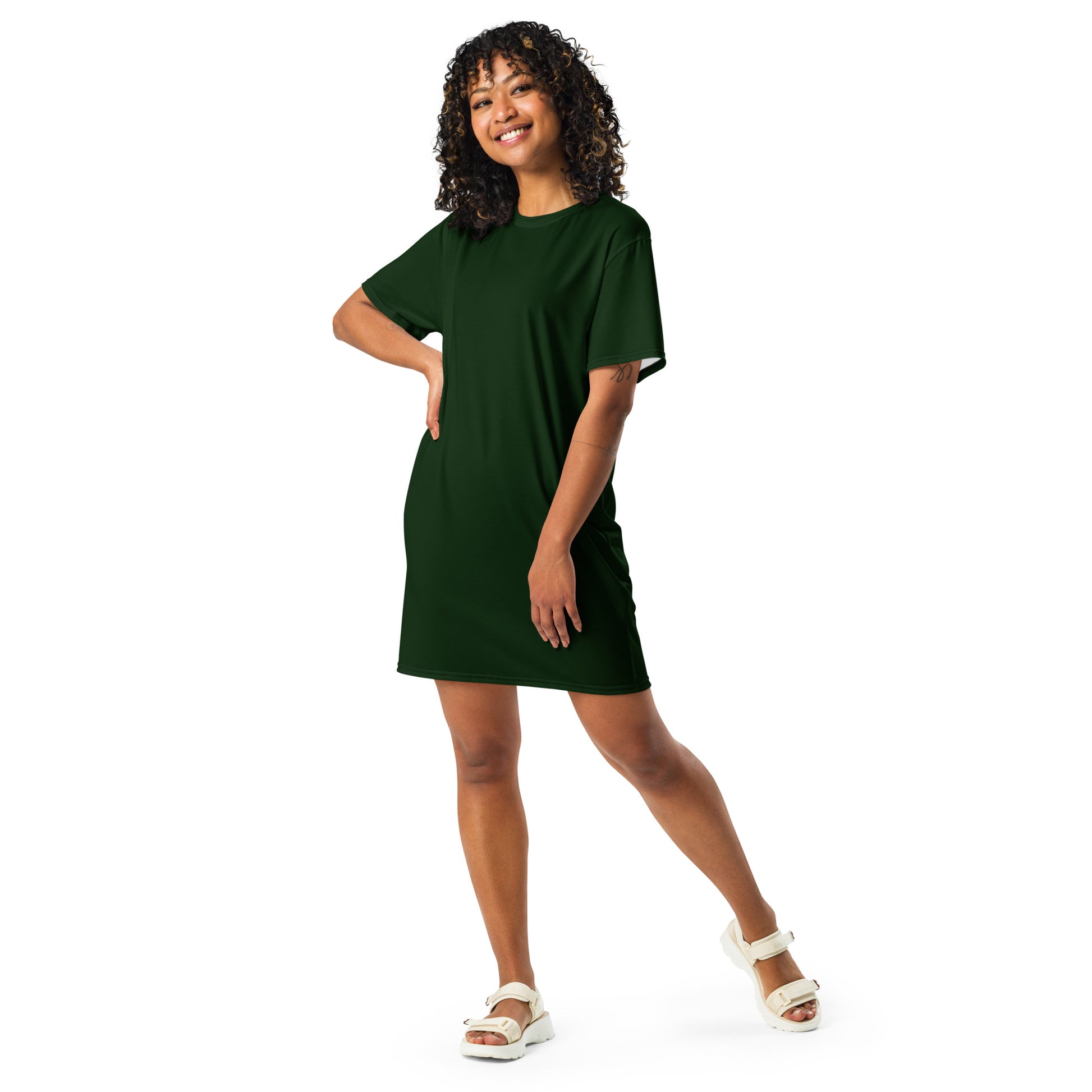 All-Day Comfort T-shirt Dress - Emerald Green Hamilton Coates All-Day Comfort T-shirt Dress - Emerald Green Hamilton Coates