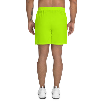 Men's Long Fit Performance Athletic Shorts - Neon Green