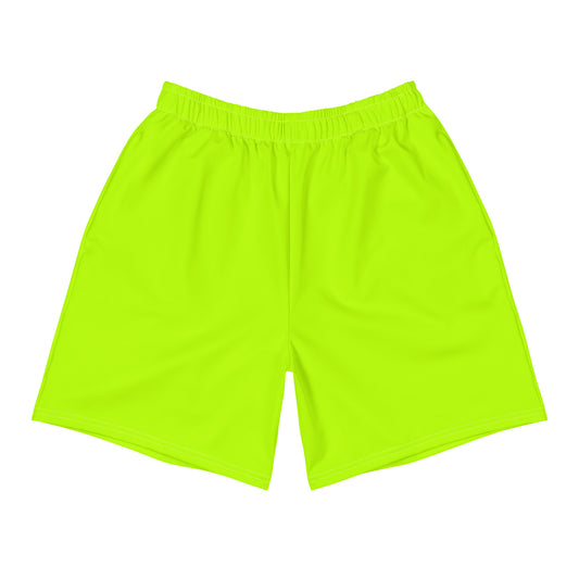 Herren-Performance-Sportshorts mit langer Passform – Neongrün