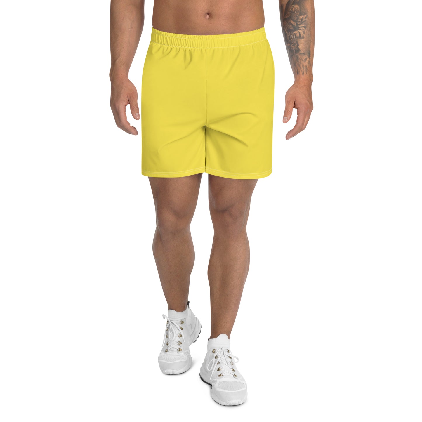 Lange Performance-Sportshorts für Herren – Sunburst-Gelb