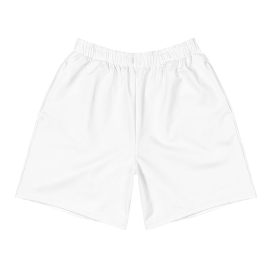 Herren-Performance-Sportshorts mit langer Passform – Strahlendes Weiß