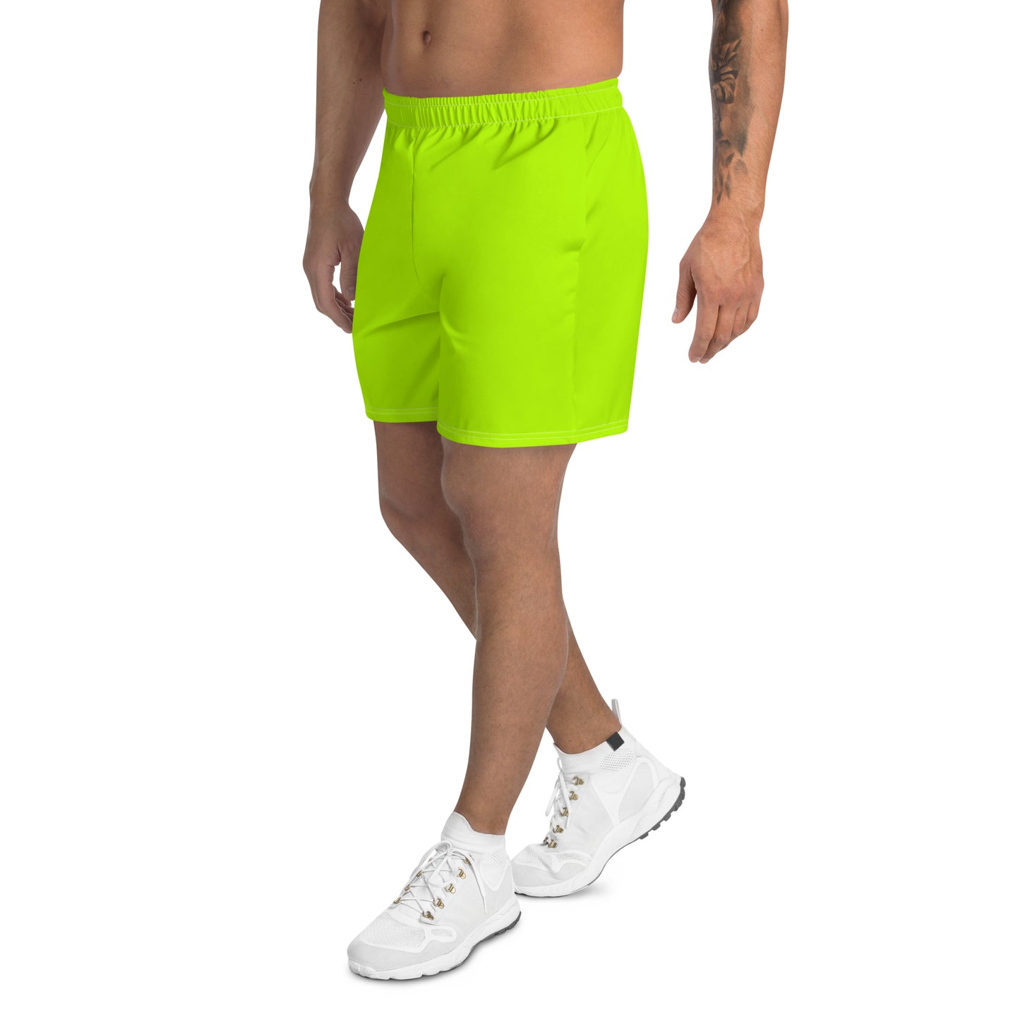 Men's Long Fit Performance Athletic Shorts - Neon Green