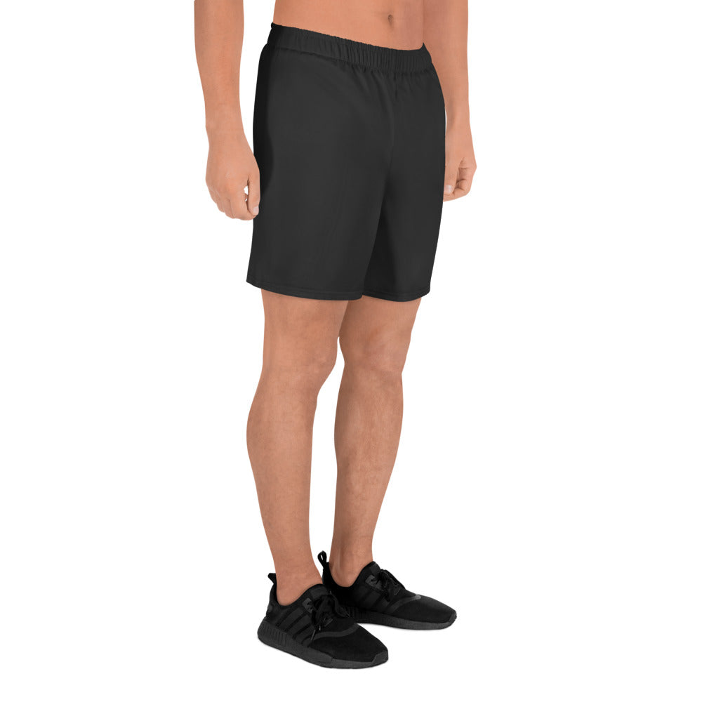 Men's Long Fit Performance Athletic Shorts - Charcoal Black