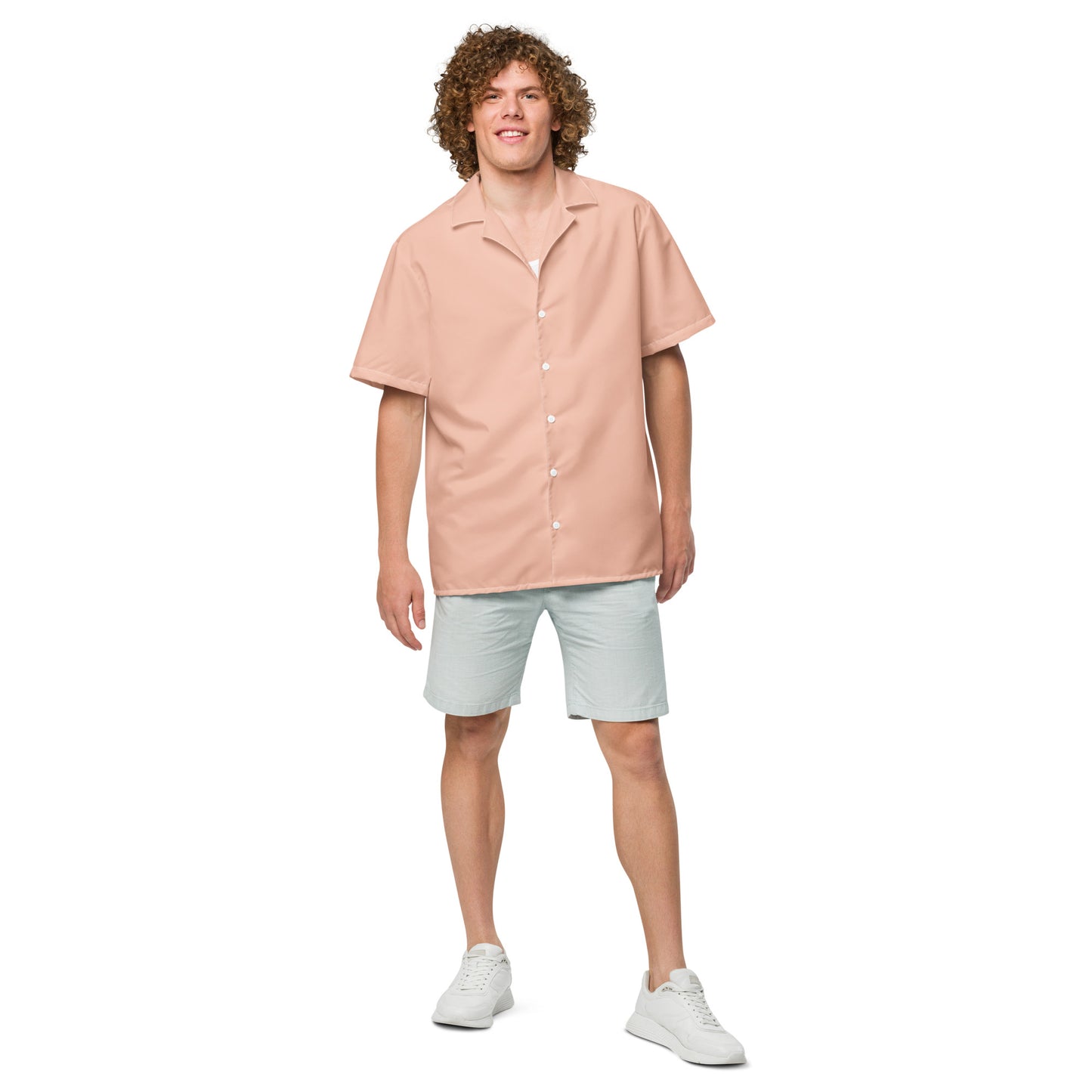 Short Sleeve Button Shirt - Rosewood