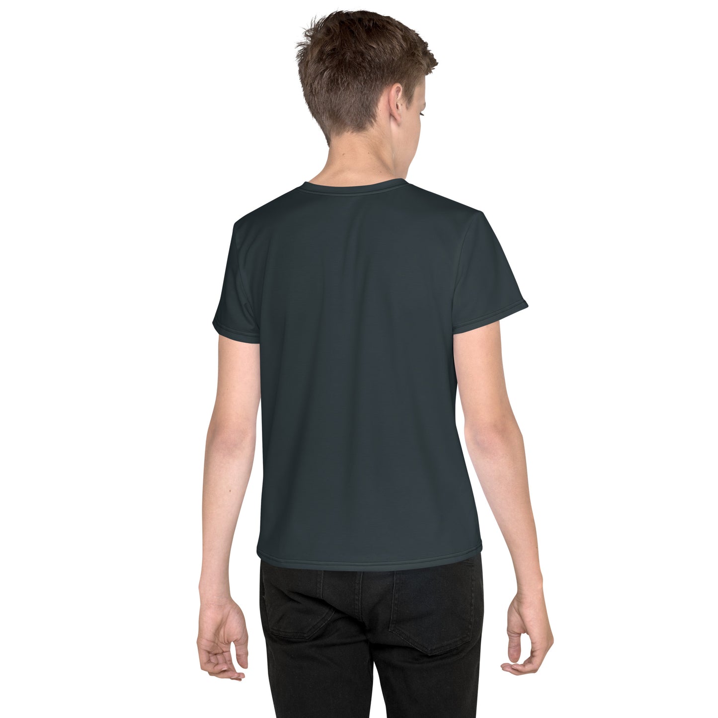 Youth crew neck t-shirt - Gunmetal Grey