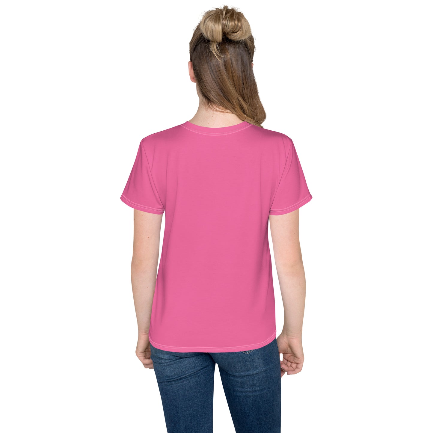 Youth crew neck t-shirt - Brilliant Rose
