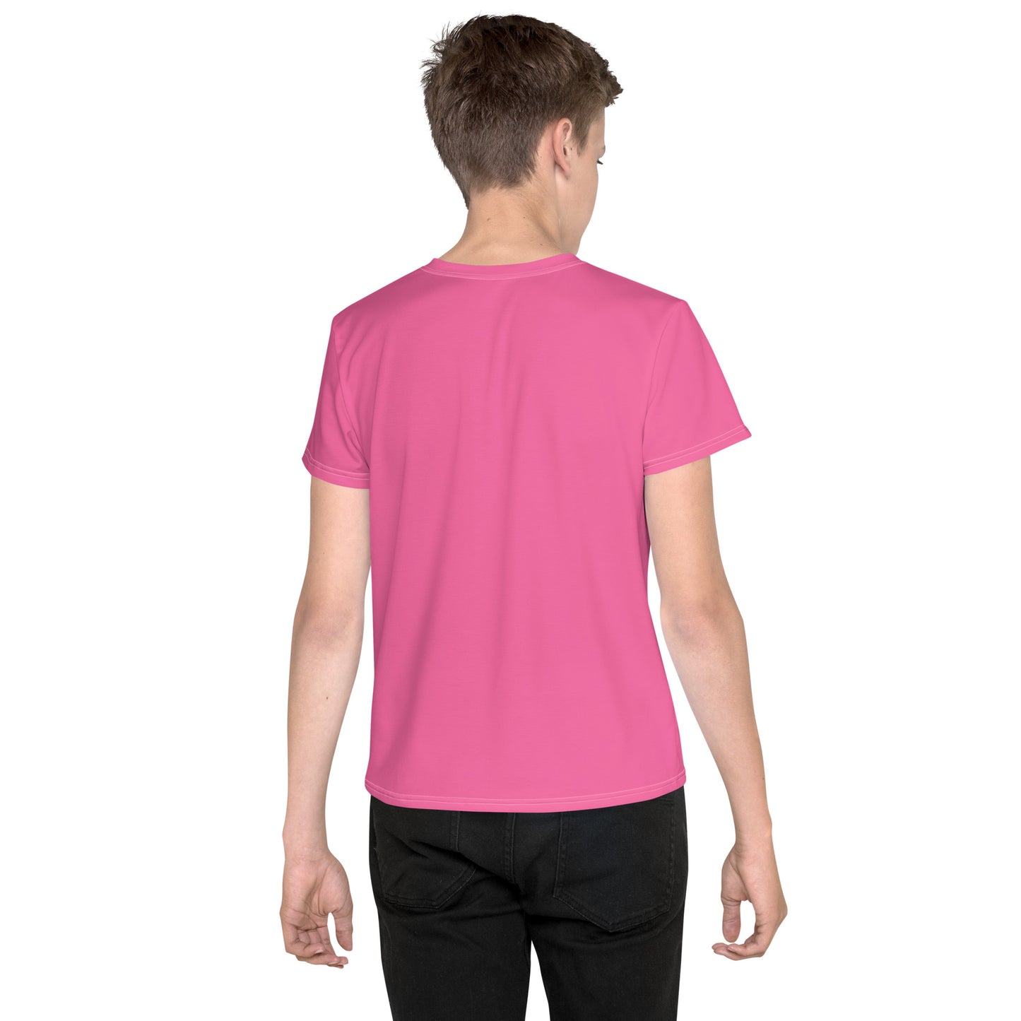 Youth crew neck t-shirt - Brilliant Rose