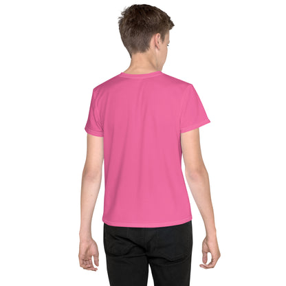 Youth crew neck t-shirt - Brilliant Rose