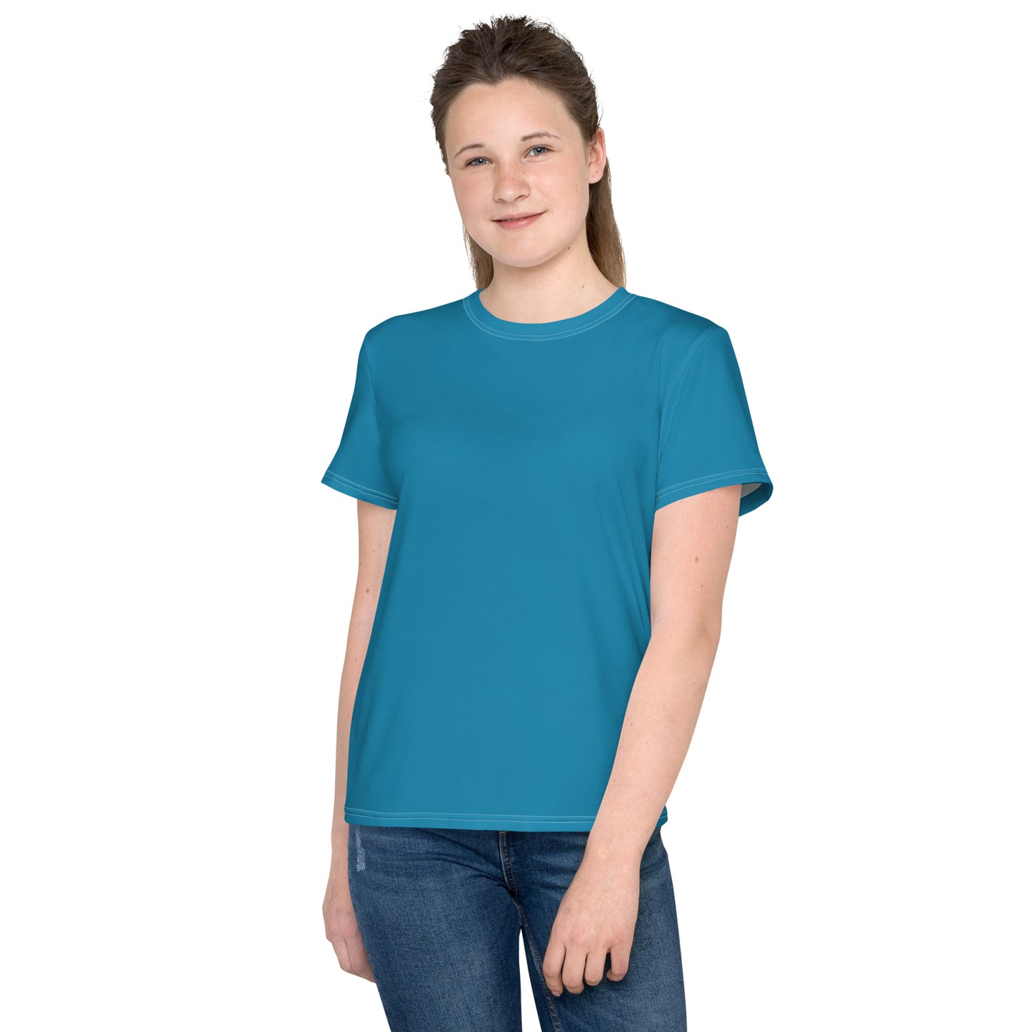 Youth crew neck t-shirt - Sky Blue