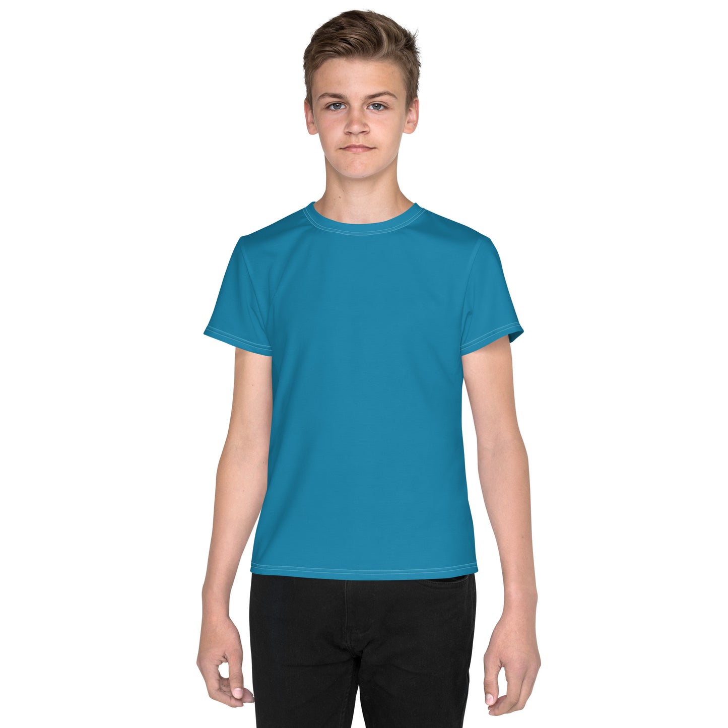 Youth crew neck t-shirt - Sky Blue