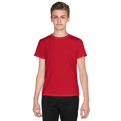 Youth crew neck t-shirt - Firebrick Red