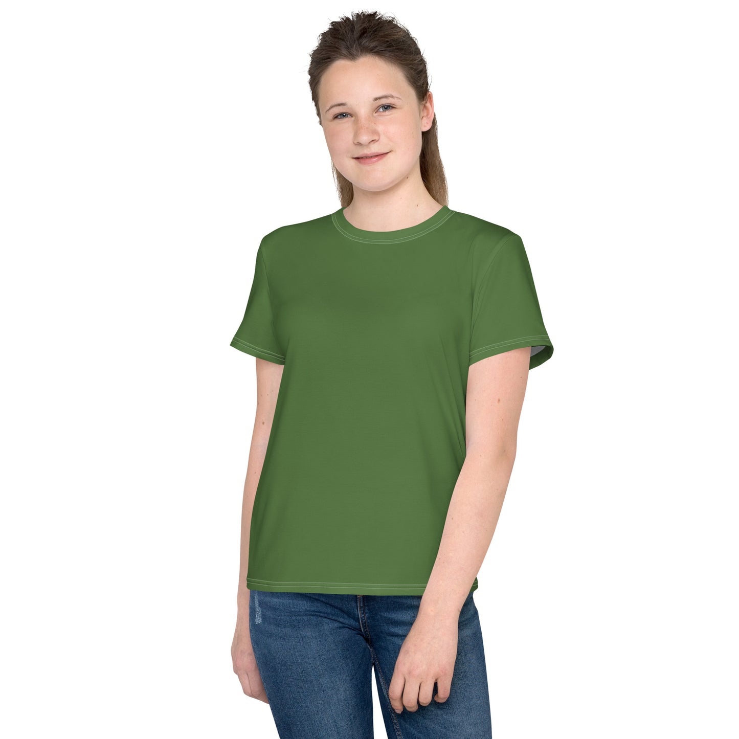 Youth crew neck t-shirt - Forest Green