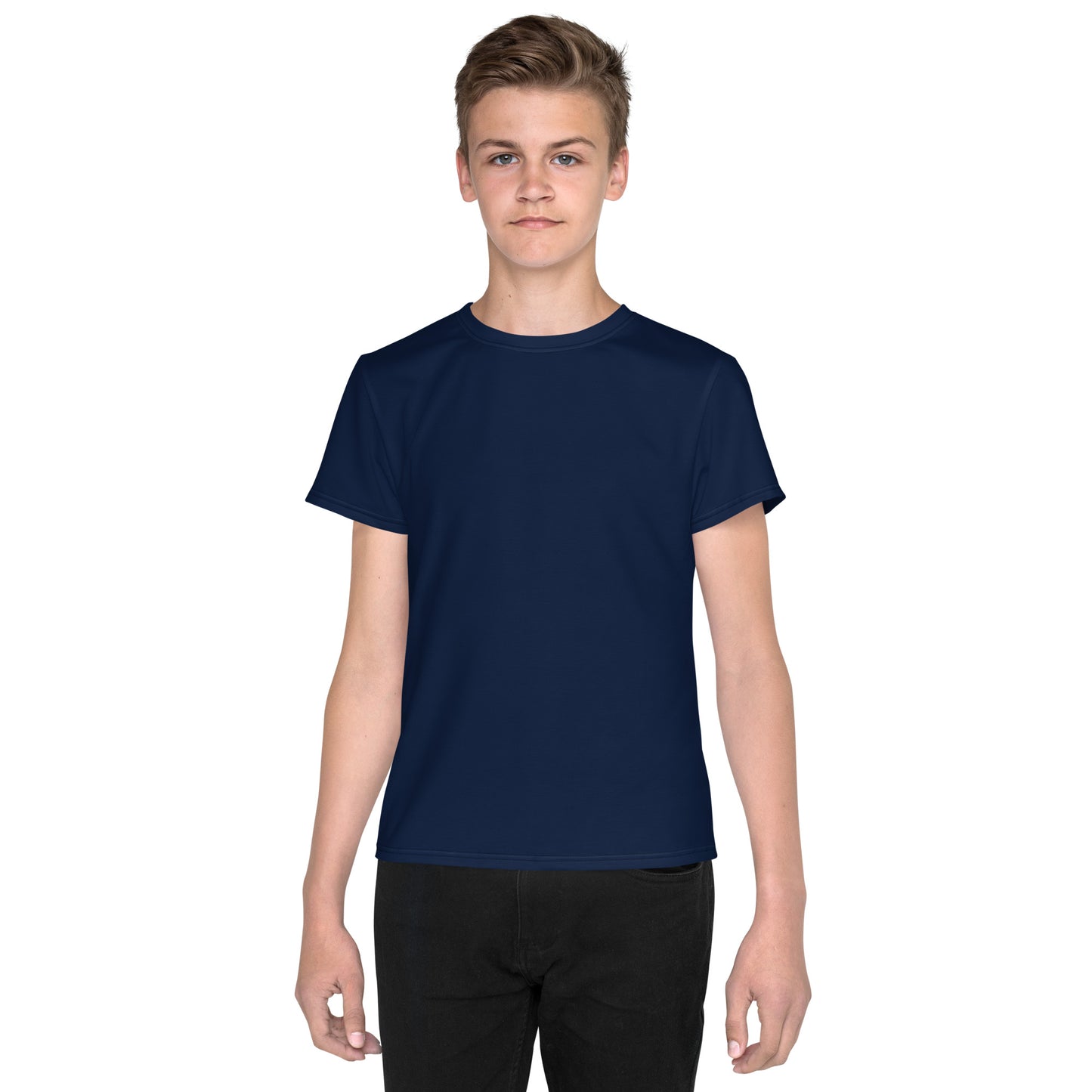 Youth crew neck t-shirt - Navy Blue