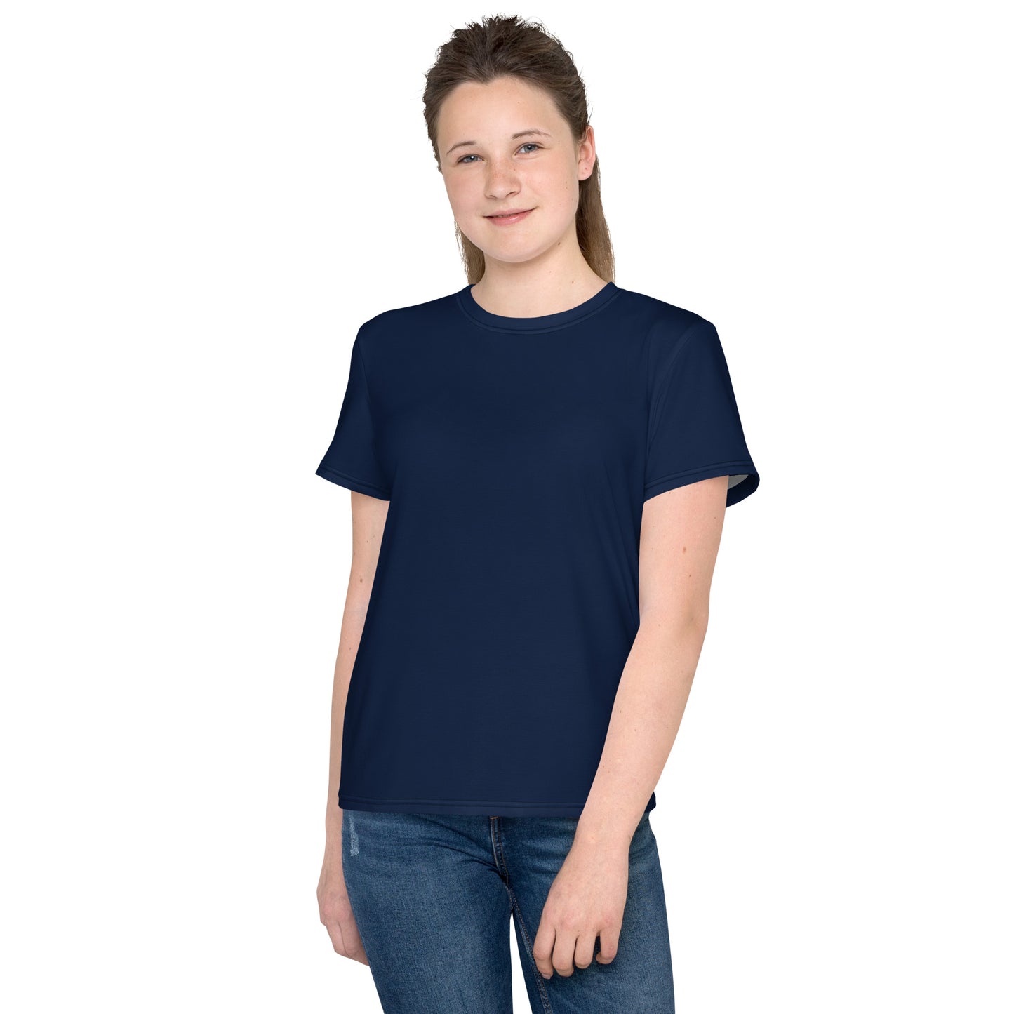 Youth crew neck t-shirt - Navy Blue
