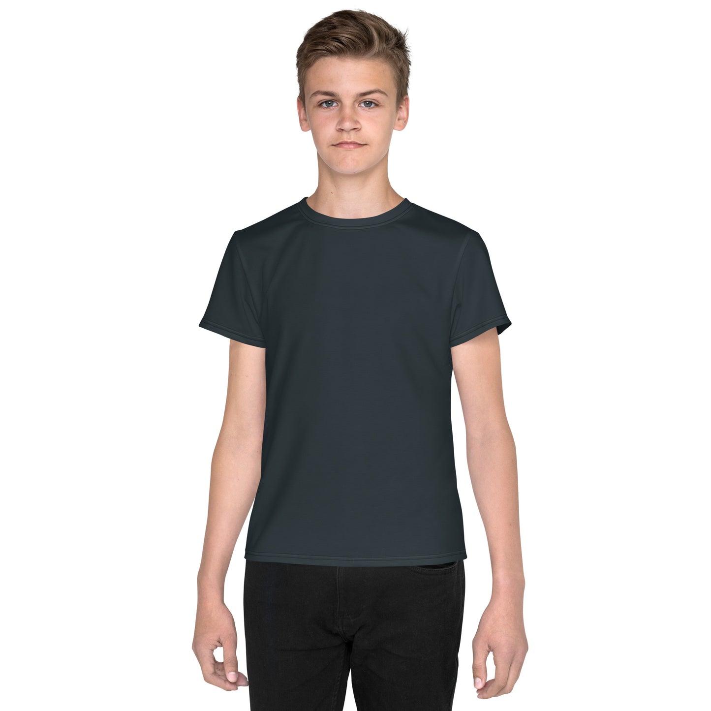 Youth crew neck t-shirt - Gunmetal Grey