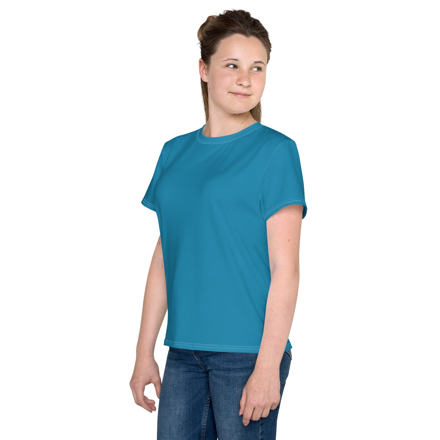 Youth crew neck t-shirt - Sky Blue