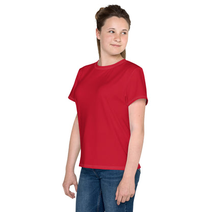 Youth crew neck t-shirt - Firebrick Red