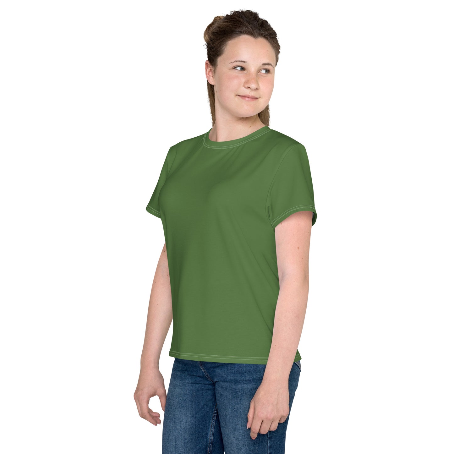 Youth crew neck t-shirt - Forest Green