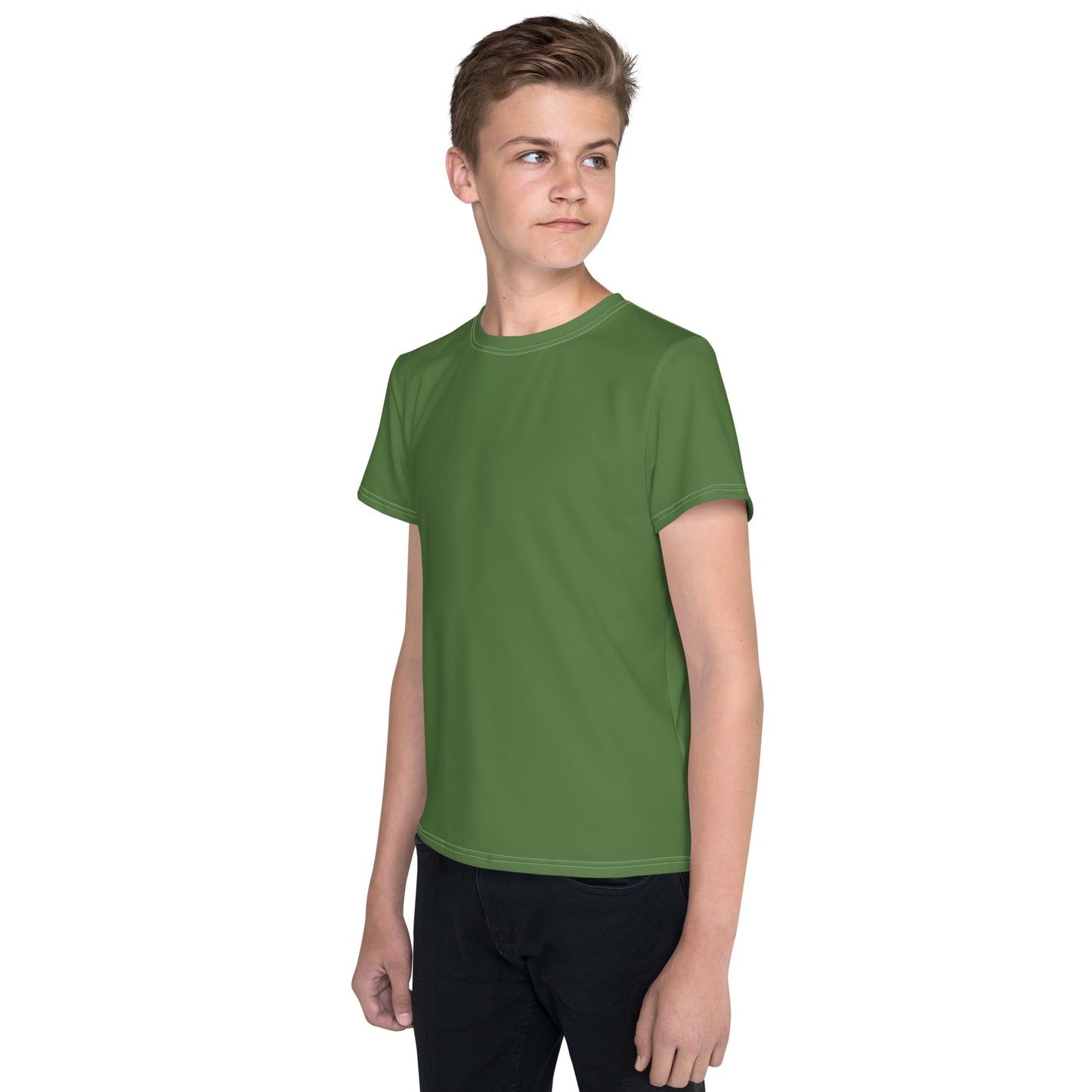 Youth crew neck t-shirt - Forest Green