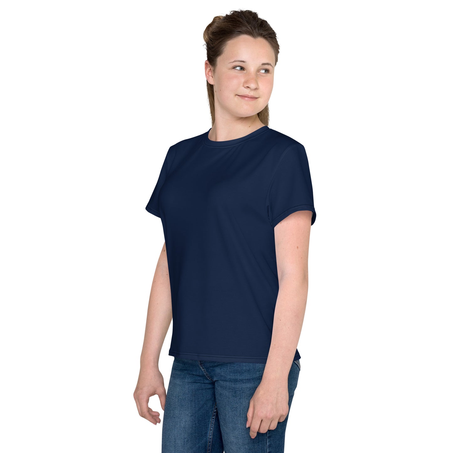 Youth crew neck t-shirt - Navy Blue