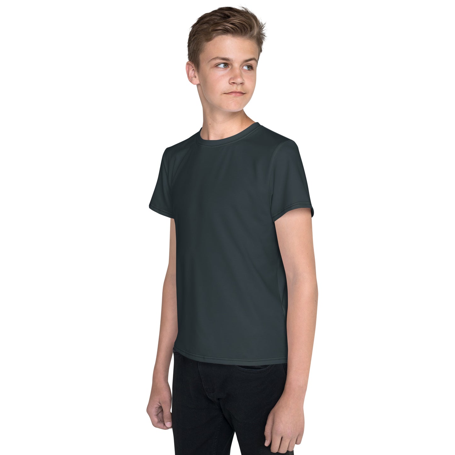 Youth crew neck t-shirt - Gunmetal Grey