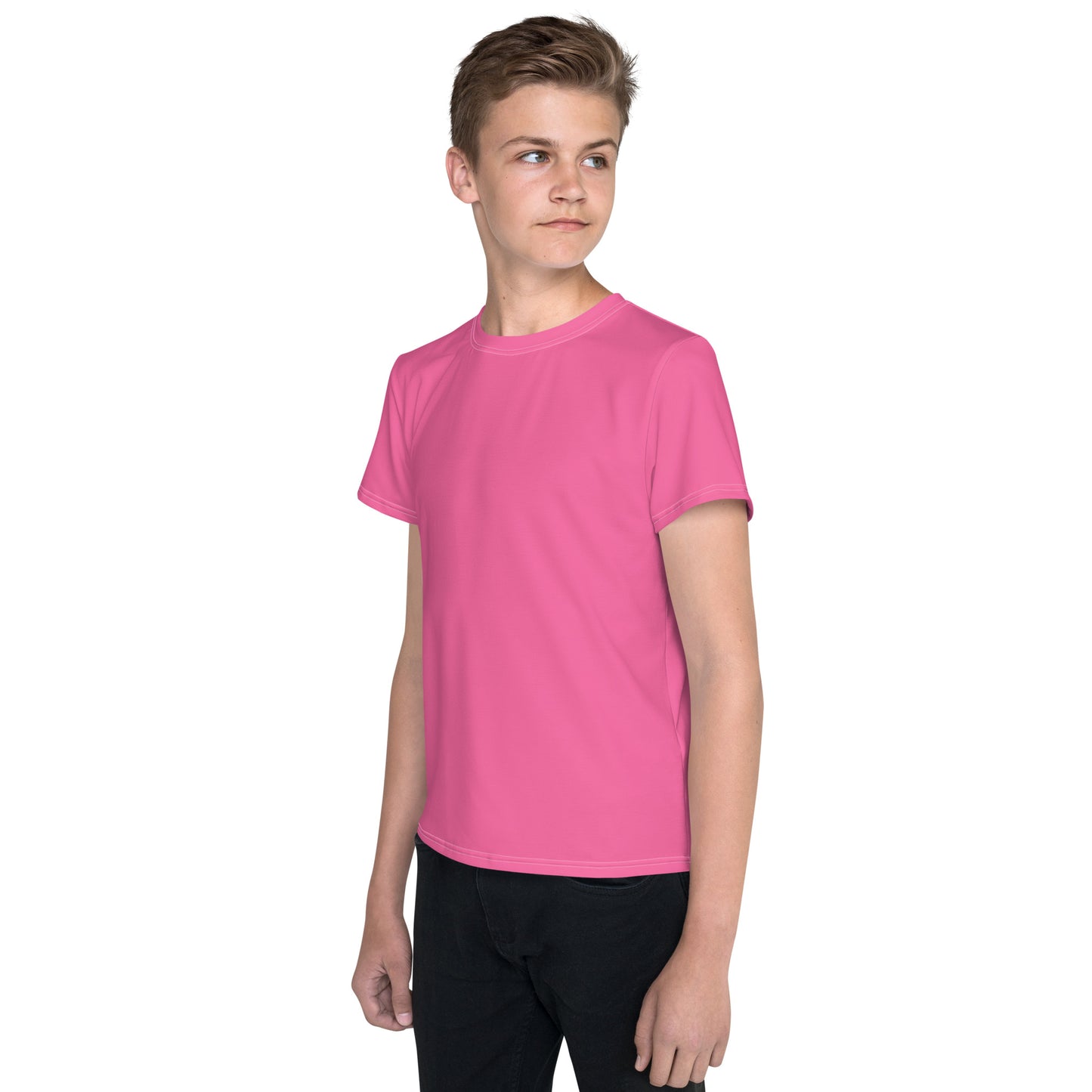 Youth crew neck t-shirt - Brilliant Rose