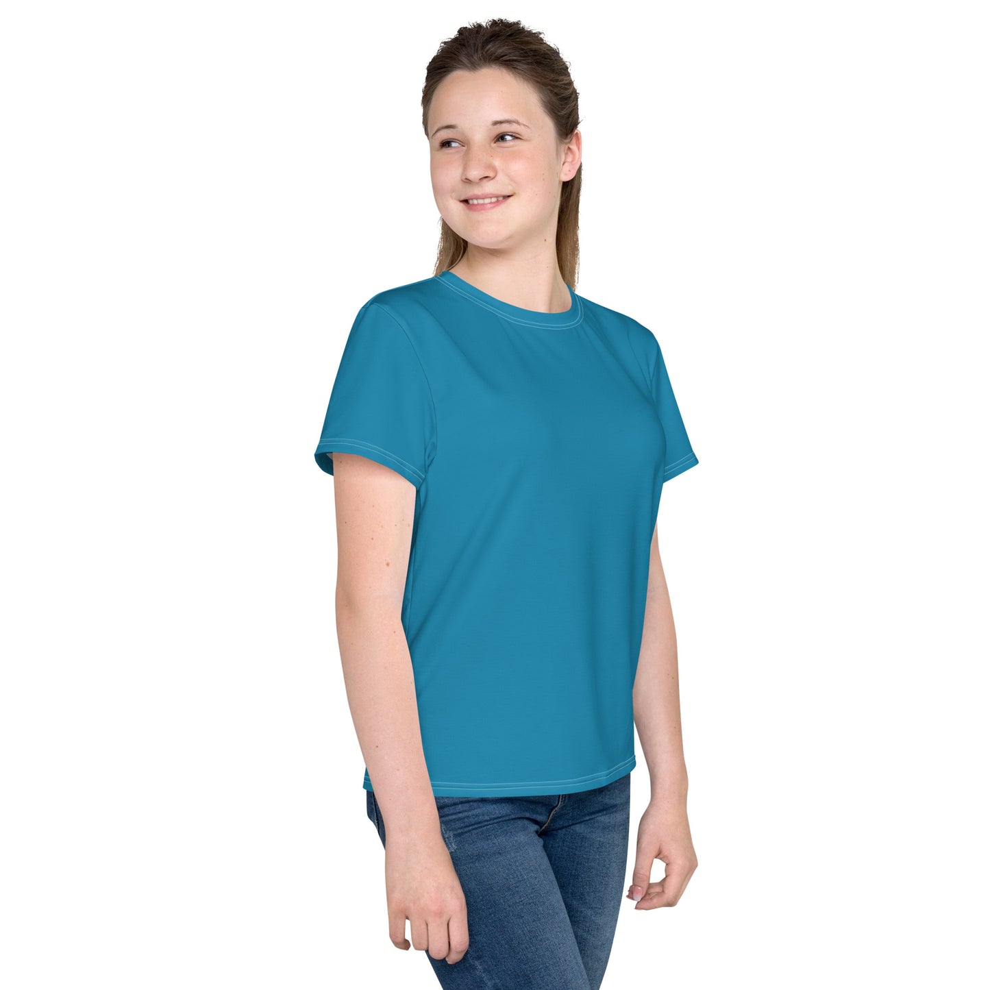Youth crew neck t-shirt - Sky Blue