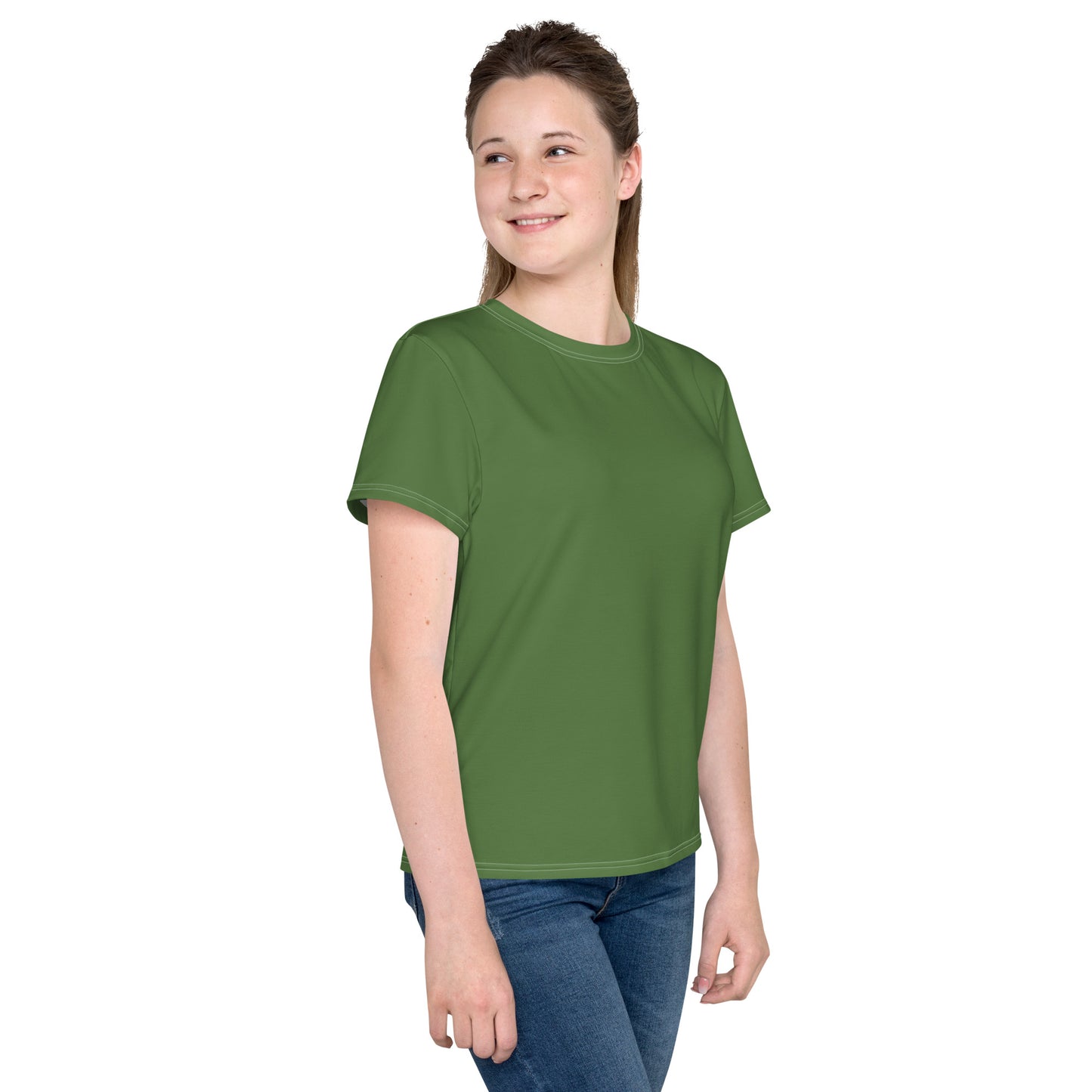 Youth crew neck t-shirt - Forest Green