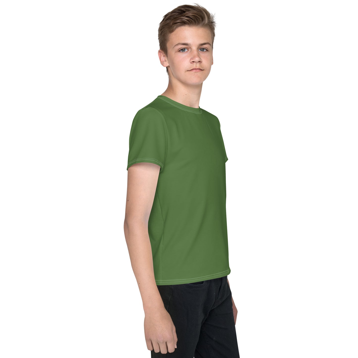 Youth crew neck t-shirt - Forest Green