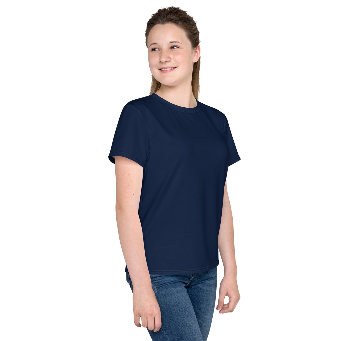 Youth crew neck t-shirt - Navy Blue