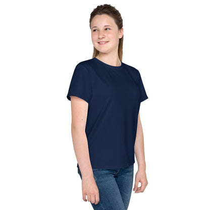 Youth crew neck t-shirt - Navy Blue