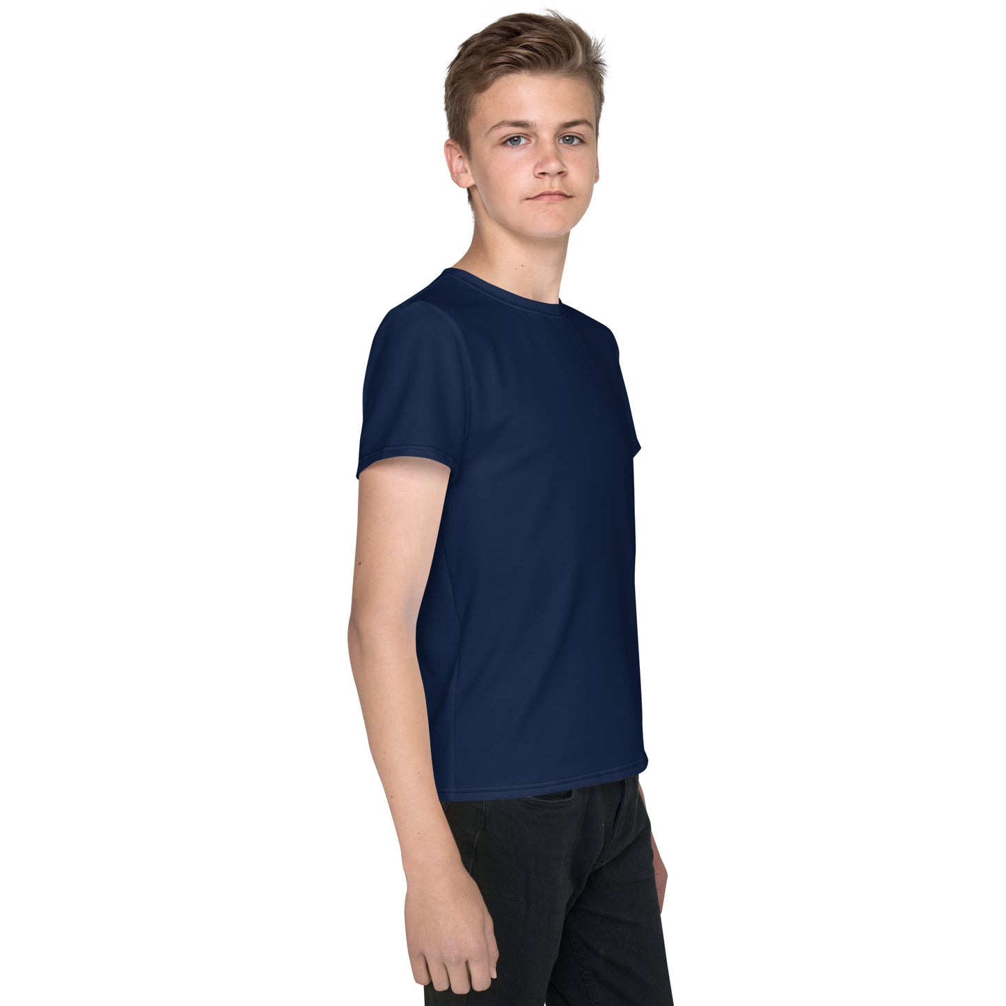 Youth crew neck t-shirt - Navy Blue