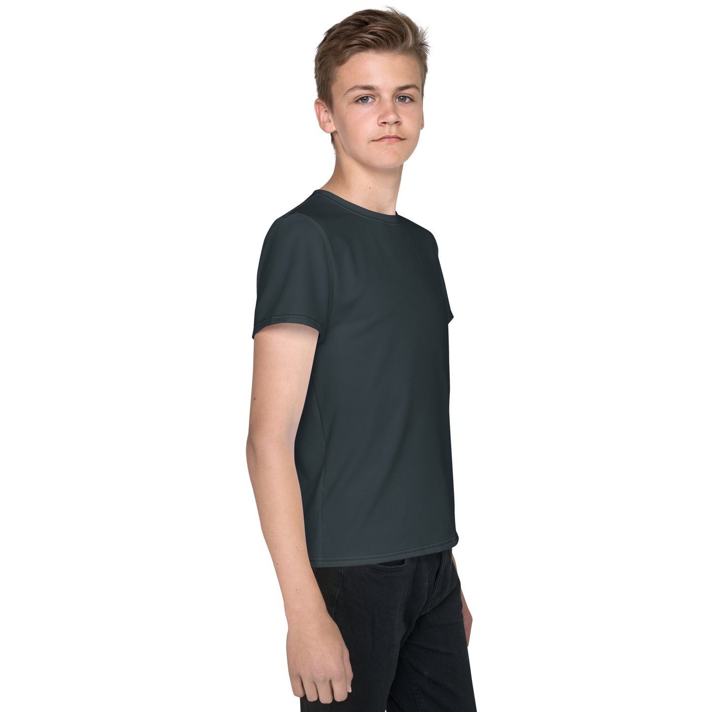 Youth crew neck t-shirt - Gunmetal Grey