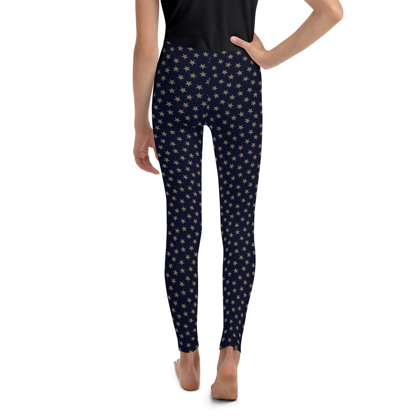 Youth Leggings - Gold Stars