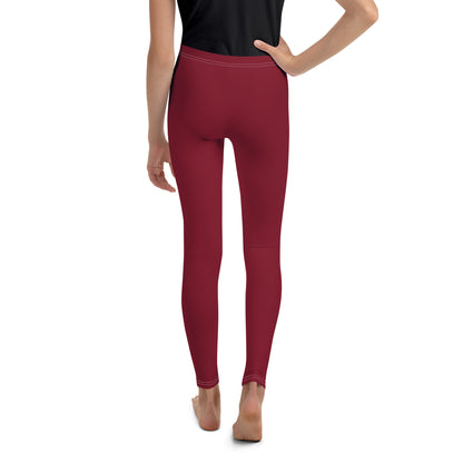 Youth Leggings - Burgundy