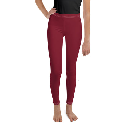 Youth Leggings - Burgundy