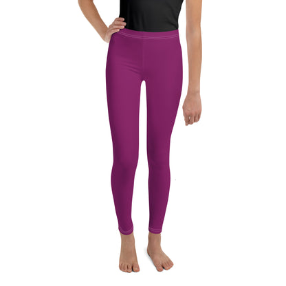 Youth Leggings - Eggplant Purple