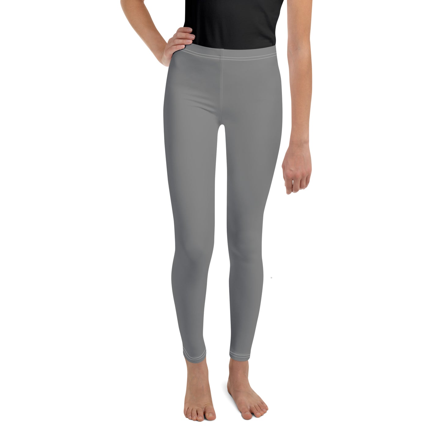 Youth Leggings - Heather Gray