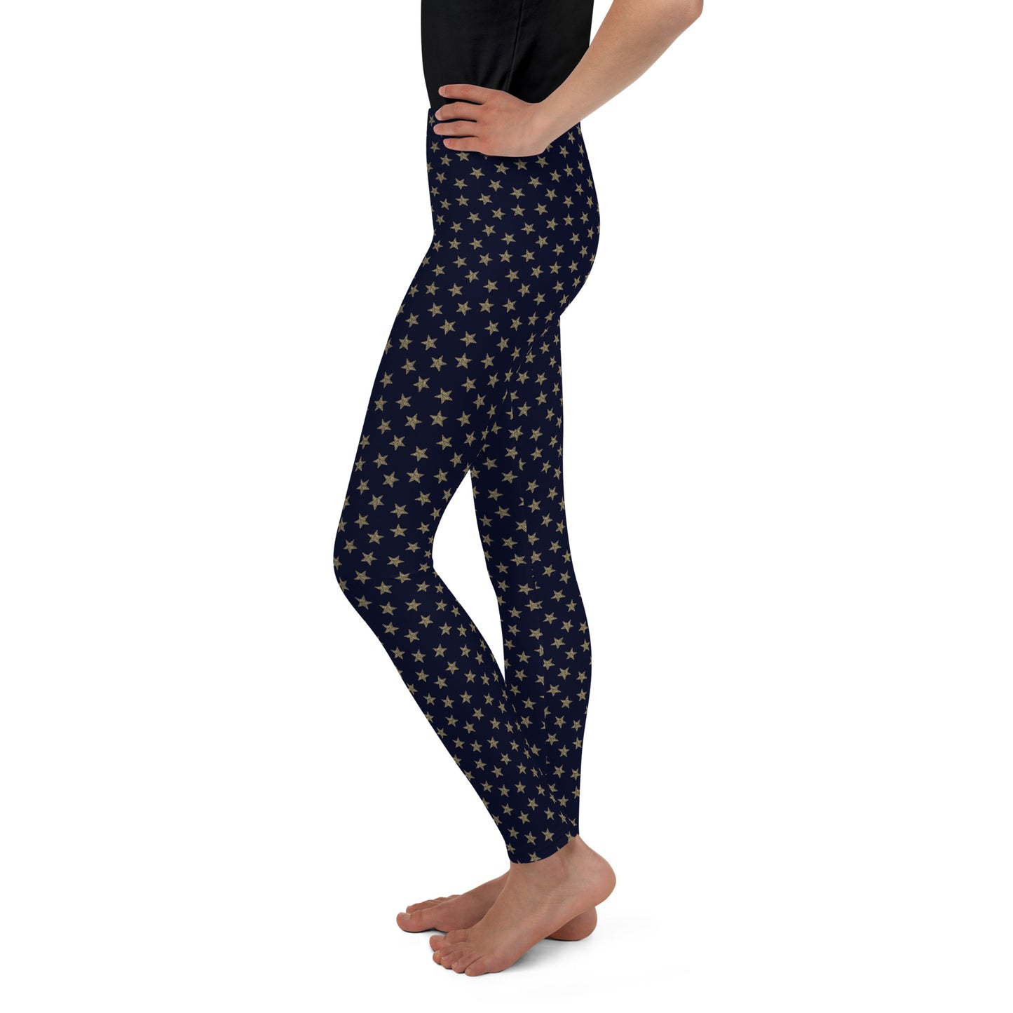 Youth Leggings - Gold Stars