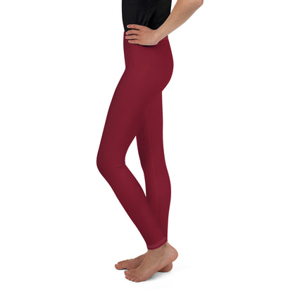 Youth Leggings - Burgundy