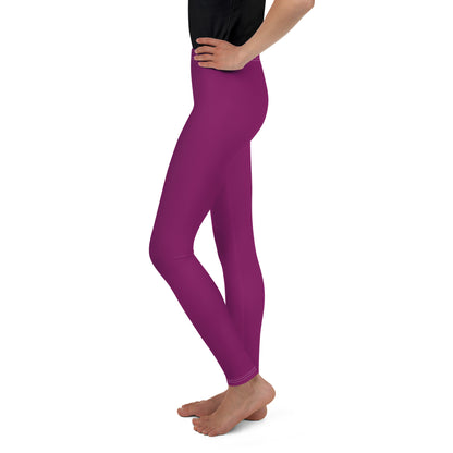 Youth Leggings - Eggplant Purple