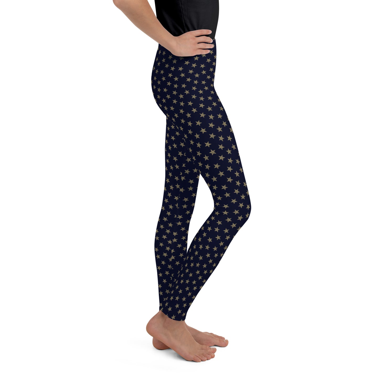 Youth Leggings - Gold Stars