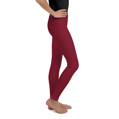 Youth Leggings - Burgundy