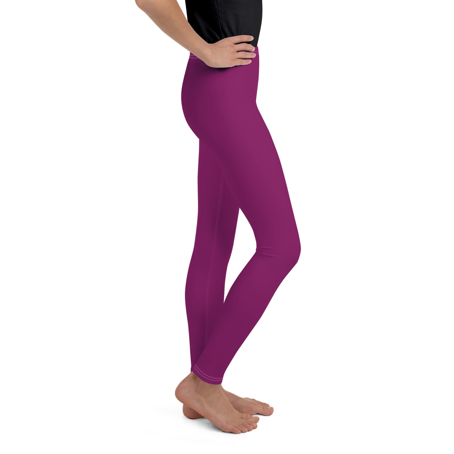 Youth Leggings - Eggplant Purple
