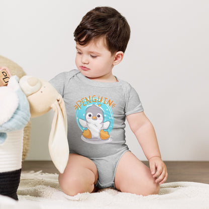 "Penguin" Short Sleeve Baby One Piece