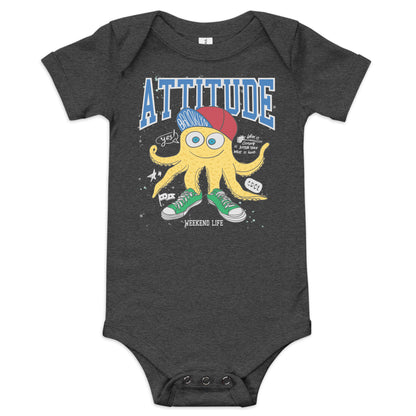"Attitude" Short Sleeve Baby One Piece