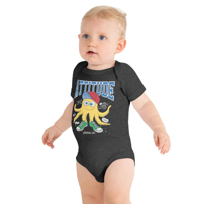 "Attitude" Short Sleeve Baby One Piece